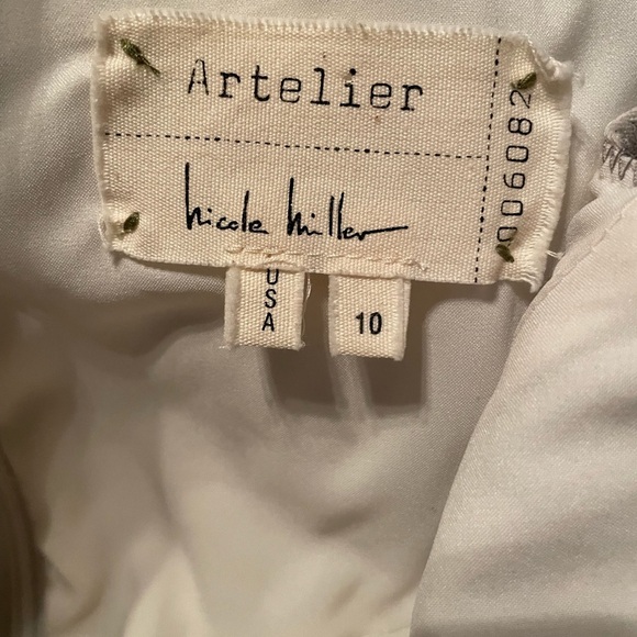 Nicole Miller Artelier Dress Tank black gray white Abstract Print Size 10 - Picture 2 of 8